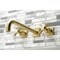 Kingston Brass KS6057ZX Wall Mount Tub Faucet, Brushed Brass KS6057ZX - alternate 4